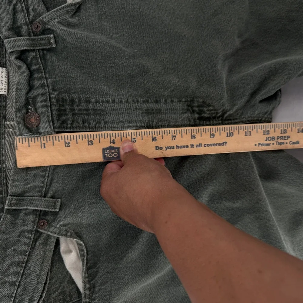 Vintage Levis 550 Orange Tab Jeans 38x32 Relaxed Tapered Grey Green Made‎ in USA
